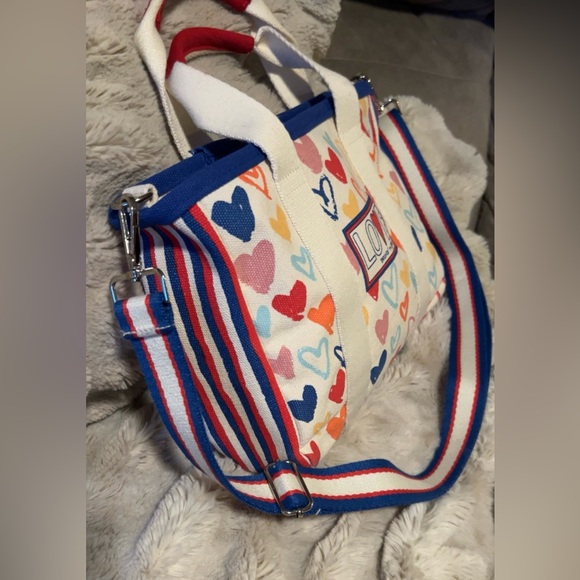 NEW | Brighton | Women’s ‘Love ‘ Multicolor Heart Tote Handbag - Picture 3 of 13